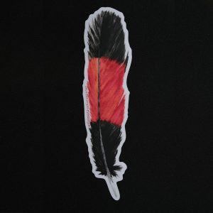 Blackbird Feather Sticker (Shanna Trees Designs) - Red Cockatoo