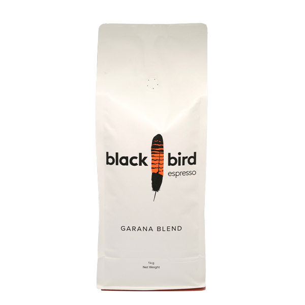 Coffee Blackbird Garana Blend Bag Front View