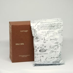 Somage Kali 33% Premium Drinking Chocolate 350g – gourmet hot chocolate blend with artistic packaging for cafes and hospitality use